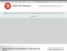 Tablet Screenshot of cmfirealarms.com